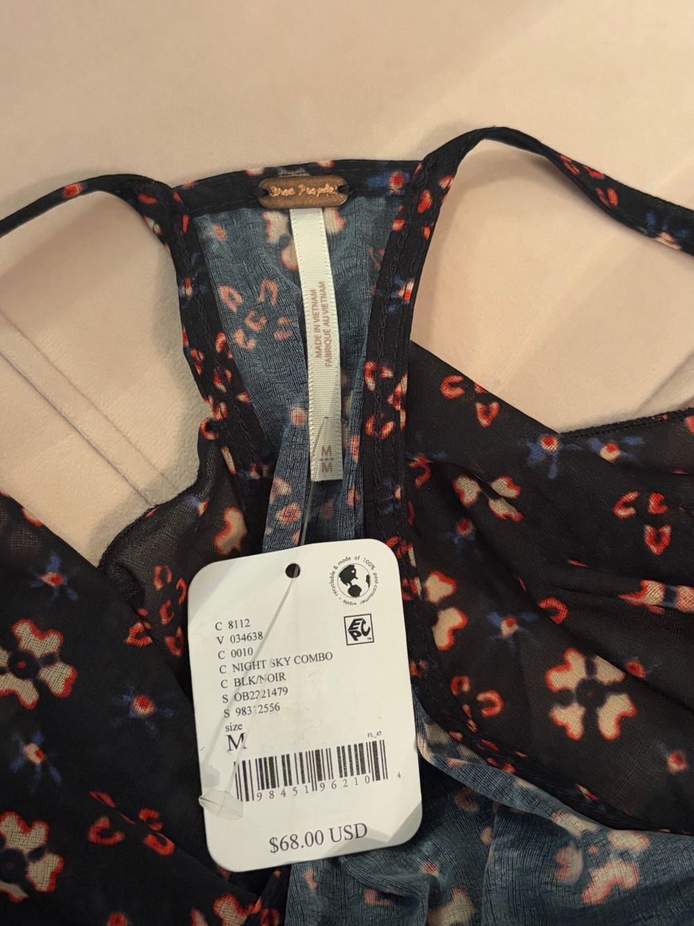 NWT Free People Fearless Knit Tank in Night Sky Combo Size M - Picture 12 of 14